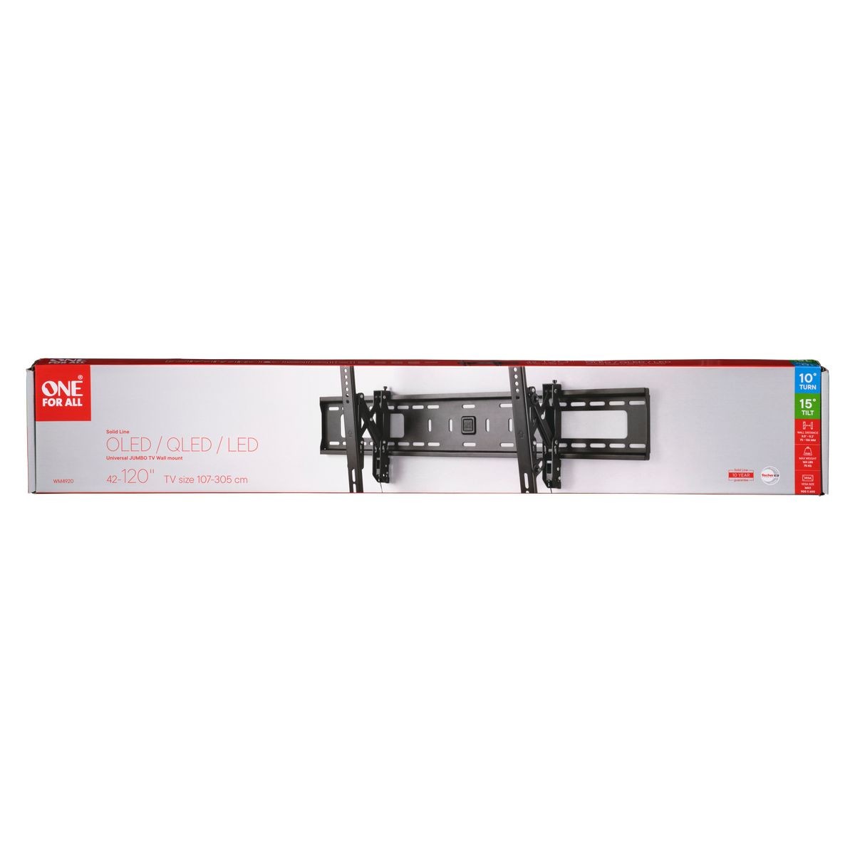 Support mural TV inclinable de 42 à 120 pouces Solid Jumbo anti-reflet - 3