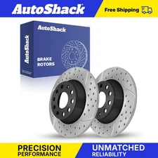Rear Drilled Slotted Brake Rotors for 2005-2010 Volkswagen Jetta 2015 Audi Q3
