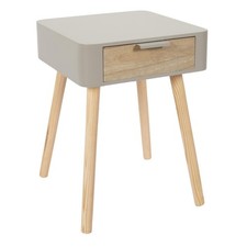 Table de Chevet 1 Tiroir "Bois" 48cm Taupe