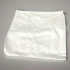 White Disposable Lab Coat Knit Collar  Cuff, 3 Pockets, 10pc, XL 37 gsm SMS
