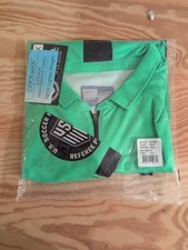 Official Sports USSF Soccer Referee Jersey Men’s- Green Short Sleeve XXL