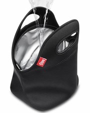 yookee home Waterproof Lunch Bag Double Layer Leakproof middle, Black