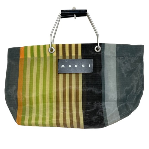 MARNI Market Flower Cafe Striped Mini Tote Bag, Multicolor Women USED