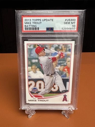 ⚾️2013 Topps Update Mike Trout Batting. Los Angeles Angels. PSA 10⚾️