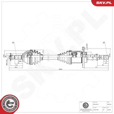 ESEN SKV Antriebswelle 40SKV241 für RENAULT KOLEOS 1 dCi 4x4 HY0B HY0K NISSAN