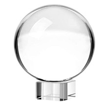 3 inch 80mm Clear Crystal Ball Globe with Clear Crystal Stand for