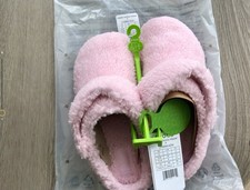 Crocs Classic Cozzzy Slipper Pink Faux Fur Mules Slip On Comfort US J5 / W7