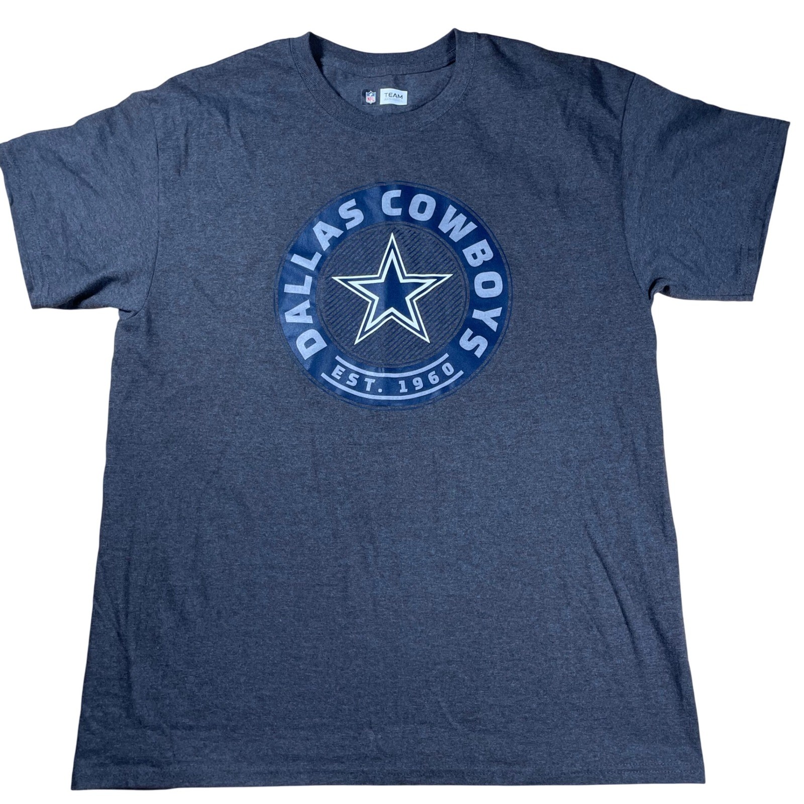 Dallas Cowboys T Shirt Mens Large NFL Team Apparel Gray Est. 1960 Fan Gear