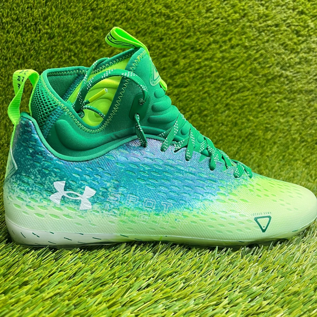 Under Armour Spotlight Lux MC LE Green Slime Football Cleats Size 12.5 NWOB Under Armour Spotlight Lux MC 2.0 Football | Mercari main image 3