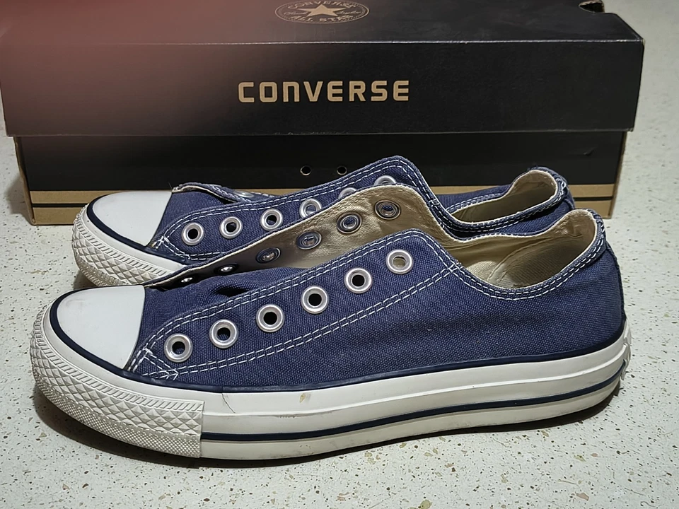 Sneakers Converse All Star in tela blu navy - Immagine 4 di 4
