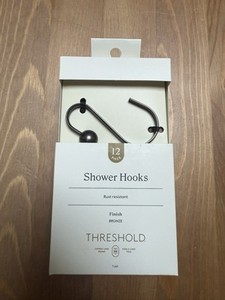 Bronze Shower Hooks 12 Pieces Rust Resistant New Brand Threshold