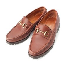 Gucci Horsebit Loafers Leather Brown Women's Size EU36/US6