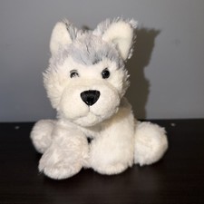 Webkinz Husky Dog 8" HM120 Plush Stuffed White Gray Puppy Ganz No Code Soft Toy