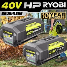 2PACK 8.0Ah Battery 40 Volt for Ryobi 40V Lithium OP40602 Battery with LED