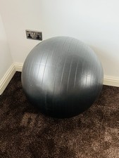 Grey Exercise Ball Stability Ball for Indoor Use, Balance & Core Training