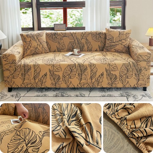 Couch Covers Jacquard Stretch Fit Lounge Sofa Slip Cover 1/2/3/4 Seater Washable - Picture 21 of 28