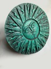 MCM mid century modern retro wall plaque classic sunburst with face — photo 2