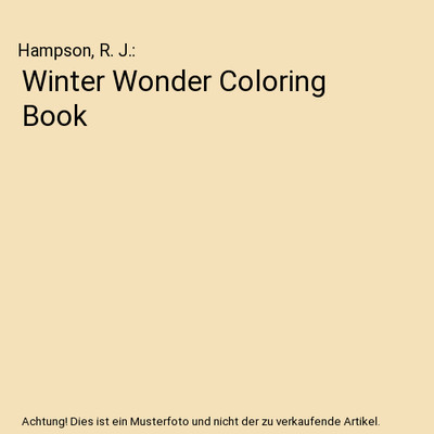 Winter Wonder Coloring Book, Hampson, R. J.