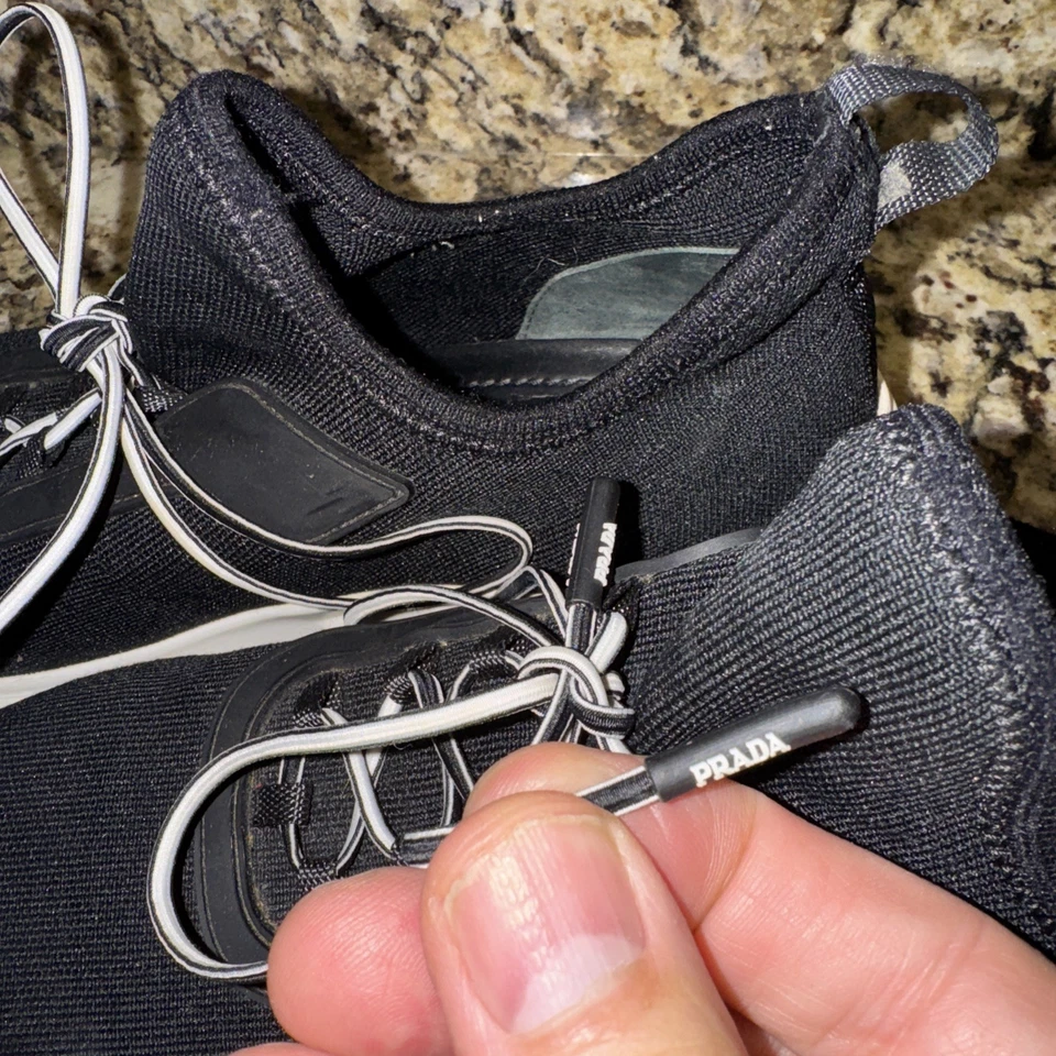 womens prada sneakers, Black - Image 3 of 4