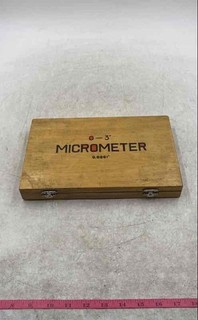 0 3 Clutch Wrench Precision Outside Micrometer Set With Carrying Wooden Case
