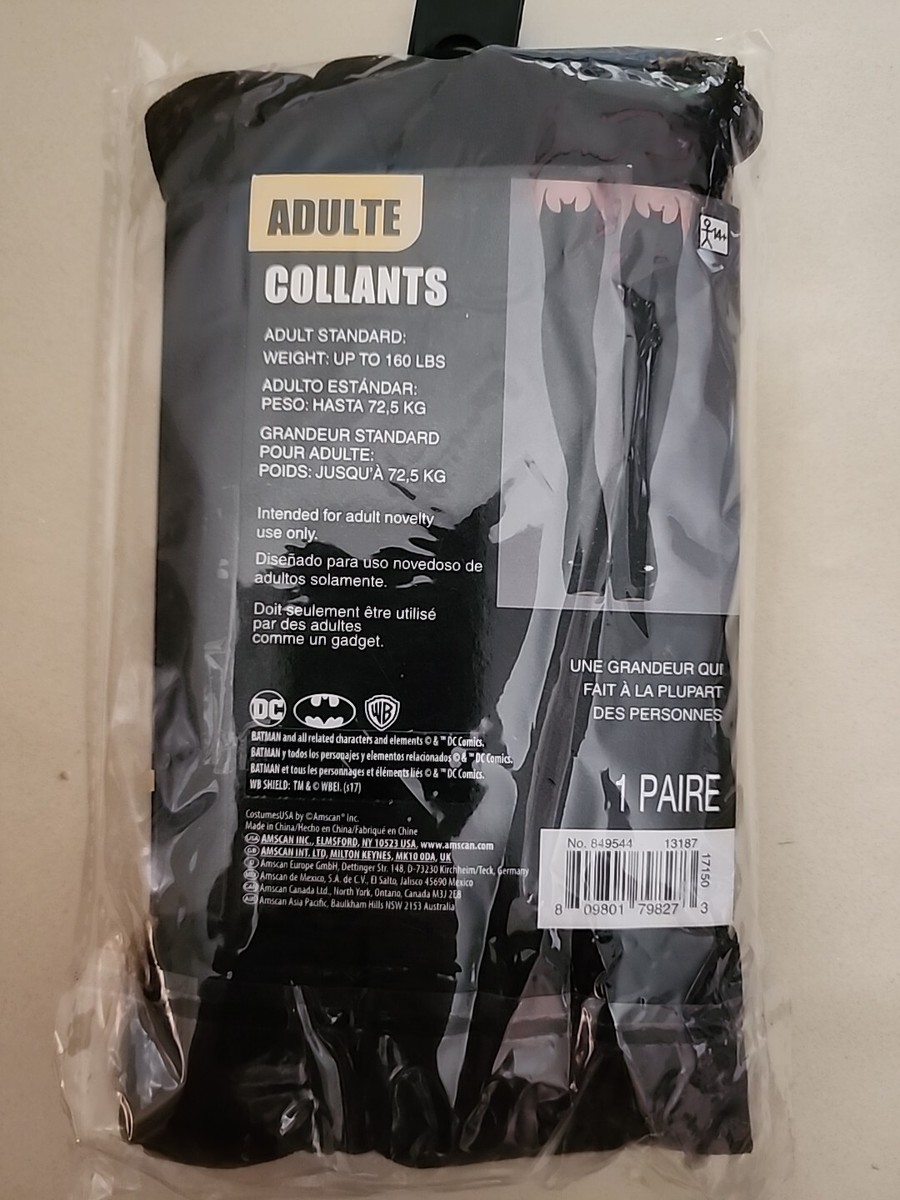 Batman Adult Standard Tights Black Bat To Above Knee Then Brown 1