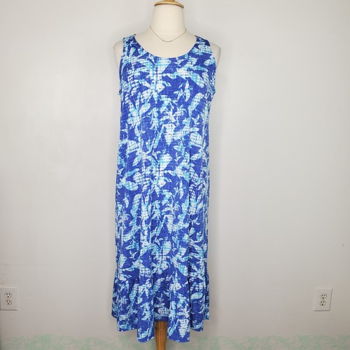 Breezies Blissful Breeze Sleeveless Pullover Ruffle Hem Lounge Dress Size 1X