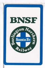 Single Railroad Playing Card "Burl North/Santa Fe, BNSF-1a" Ballhagen Bk, Stand
