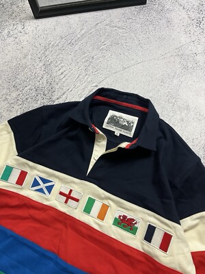 Maillot De Rugby Cotton Traders – Vintage Four Nations – Coton Jersey Rouge – Taille M