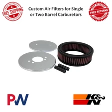 K&N Custom Racing Air Cleaner Assembly For Single/Two Barrel Carburetor #56-1400