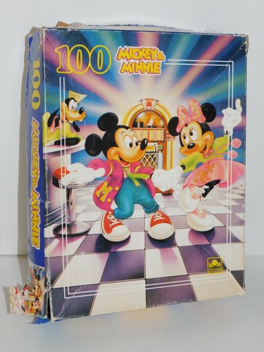Mickey Minnie Disney Puzzle Jukebox Poodle Skirt Dancing Vintage Jigsaw Mouse