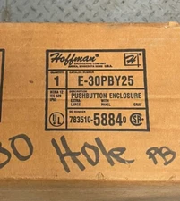 HOFFMAN E-30PBY25 30 HOLE HINGED PUSHBUTTON ENCLOSURE
