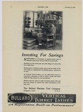 1926 Bullard Machine Tool of Bridgeport, CT Ad: Vertical Turret Lathe Pictured