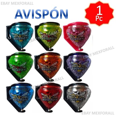One Mexican Trompo AVISPÓN Spin Top Peonza Toy 1 Pc Cometa Random Color MEXICO
