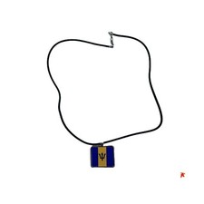Barbados Pendant Square Shape with black Cord