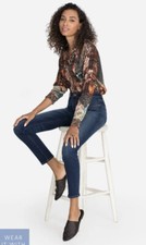 Johnny Was The Skinny Jeans Mid Rise Stretch Slimmest Cut Slim Hip  Thigh Sz 26