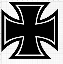 German Cross Viny Decal - Choose Your Size And Color