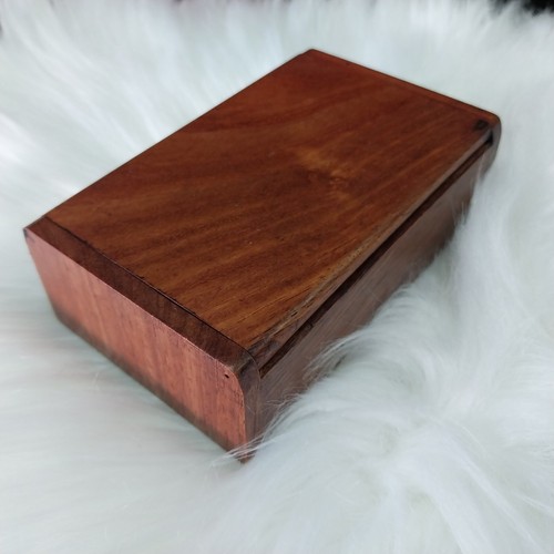 Scatola porta carte nome in legno legno duro fatta a mano regalo da collezione #2 - Foto 6 di 12