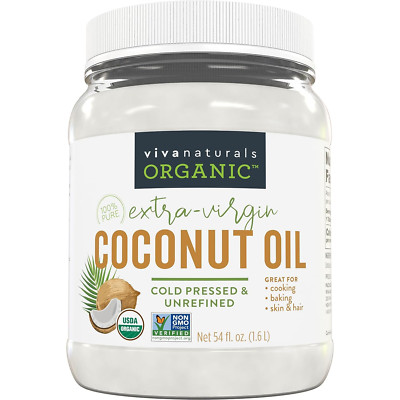 Organic Coconut Oil Unrefined Cold-Pressed Natural Hair Oil Skin Oil Cooking Oil