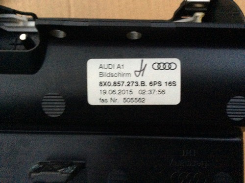 AUDI A1 MK1 8X S LINE RADIO DAB MULTIMEDIA NAVI DISPLAY BILDSCHIRM MONITOR 2015 - Bild 9 von 12