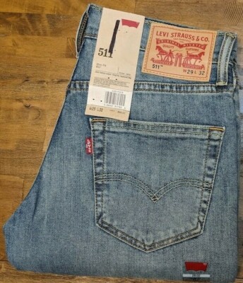 LEVI'S 511 SLIM FIT JEANS Men's - 29 x 32 (#1316 DISTRESSED) NWT  39307617925 | eBay