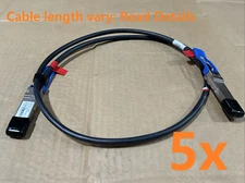 Lot of 5 - CCI 100GbE QSFP28 to QSFP28 PVC 30AWG Passive Cable 187-D002-1