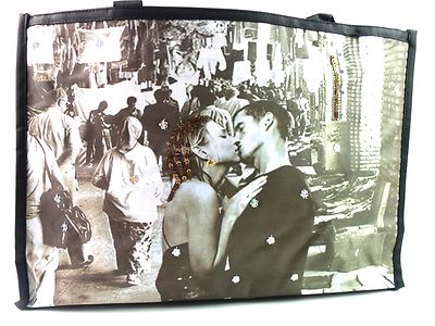 DAMEN MÄDCHEN RETRO FUNKY OLD STYLE BILD HANDTASCHE SCHULTERTASCHE HOBO SHOPPER 