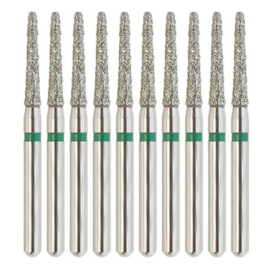 Dental Diamond Burs FG 856/014C Round End Taper Coarse Grit Green Friction Grip