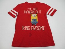 DESPICABLE ME Youth Boy's Size M Awesome Minion Red Crew Neck Cotton Tee