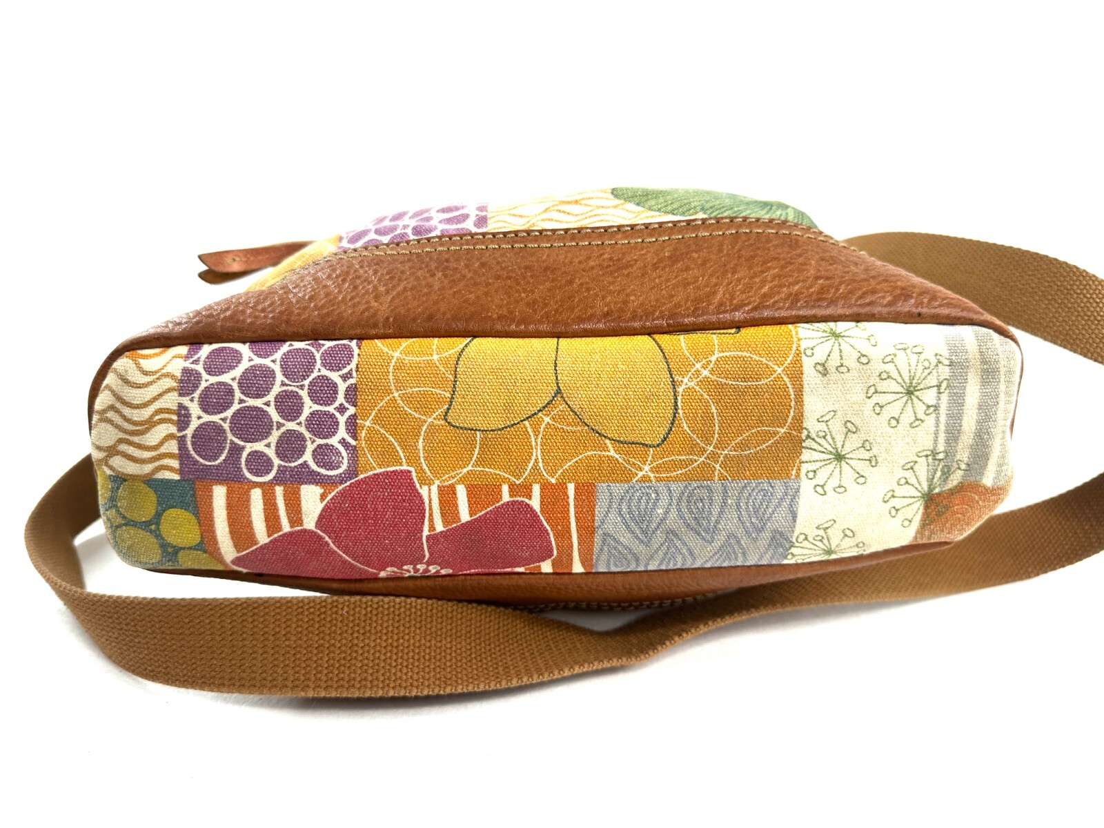 Fossil Multicolor Patchwork Print Canvas Medium C… - image 6