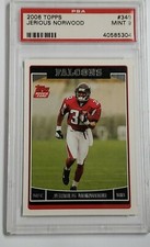 2006 Topps Jerious Norwood ROOKIE Card Atlanta Falcons PSA 9 Mint #349. rookie card picture