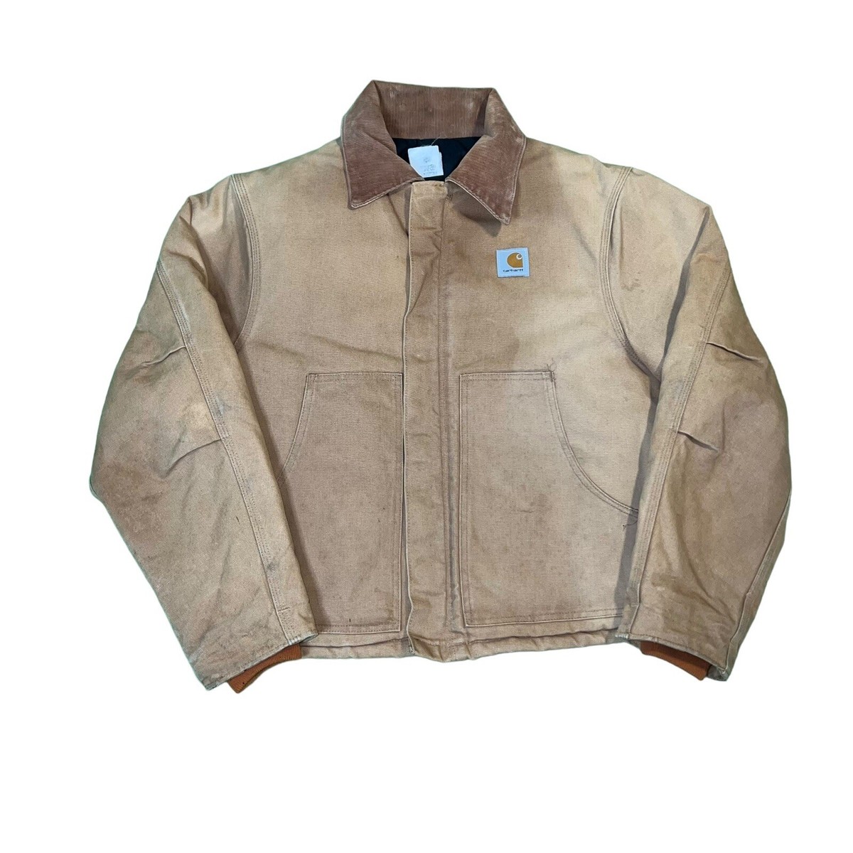 Vintage Carhartt Quilted Insulated Collared Detroit Jacket Size