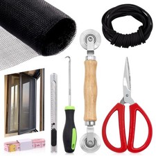 7Pcs Window Screen Mesh and Screen Door Repair Tools Kit 47''W X 98''L