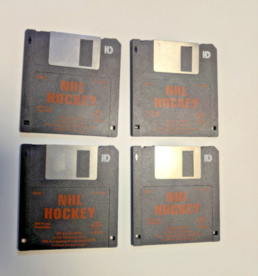 NHL Hockey PC DOS Spiel - 1993 - EA Canada - Vintage - 4 Disketten