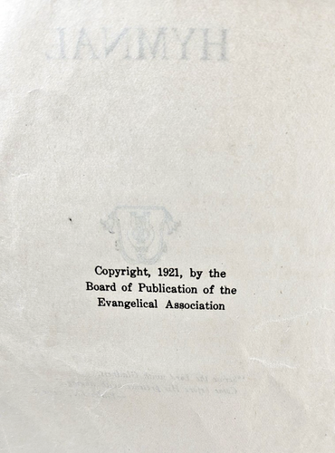 1921 The Evangelical Hymnal Book with Tunes & Scripture Reading Cloth Cover - Picture 7 of 8